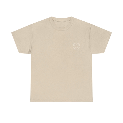 MARCHELAB T-Shirt unisexe en coton beige « EXPRESS YOURSELF » (HAPPY)