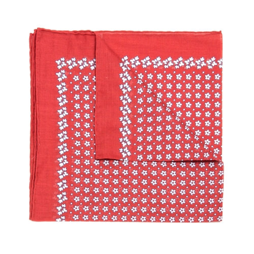 Franco Bassi Uomo Pochette Bianco Fantasia Rosso