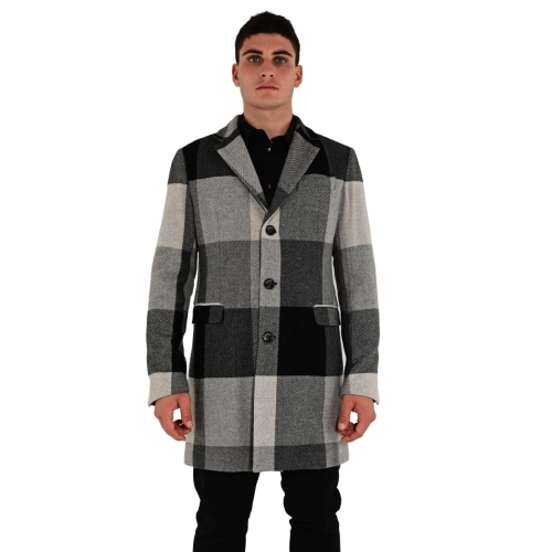 imperial cappotto uomo grigio nero K5441Q2118