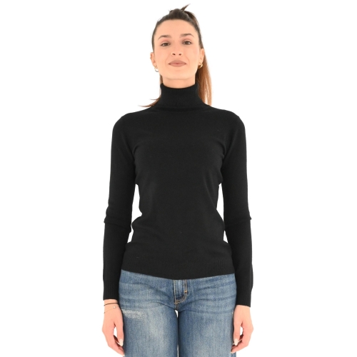 influencer maglia donna nero J6844