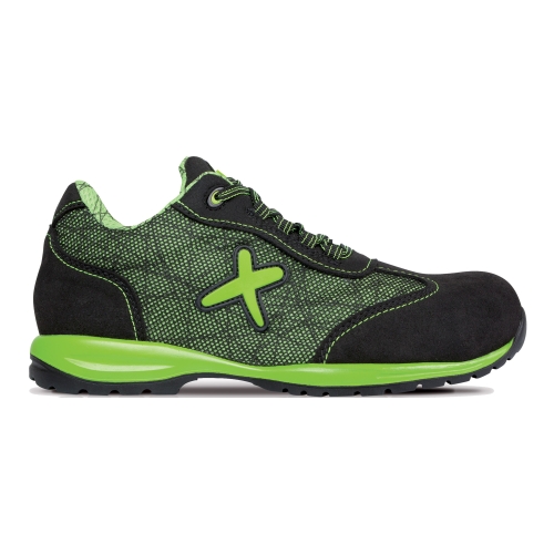 Exena Top Sport JEREZ S1P SRC CALZADO NEGRO-VERDE A0169V018 Zapatos de Seguridad Hombre Negro Verde