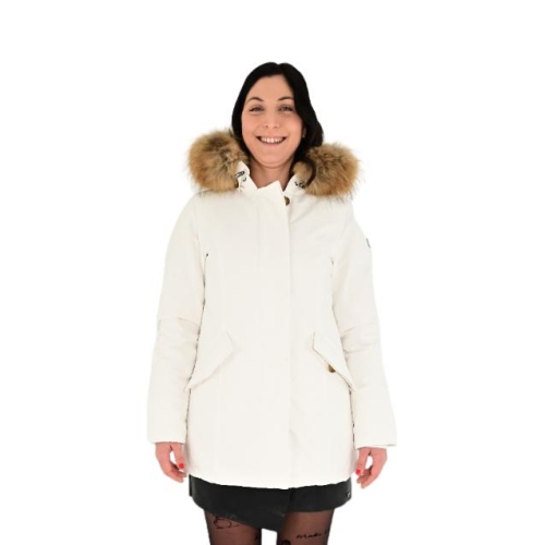 mixture parka donna bianco G237