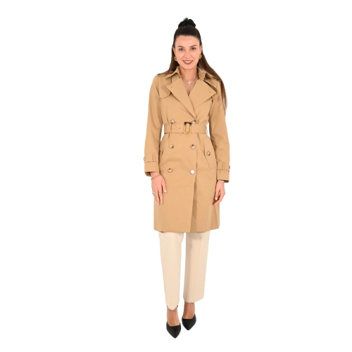 rinascimento trench donna cammello beige CFC0119698003