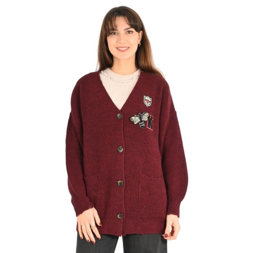 kontatto cardigan donna burgundi 3M0399