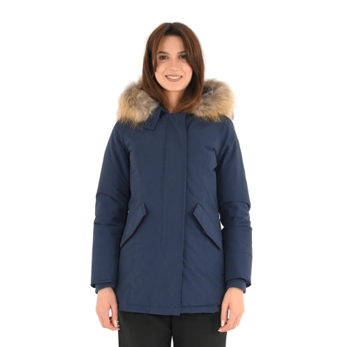 mixture parka donna blu aperto G237