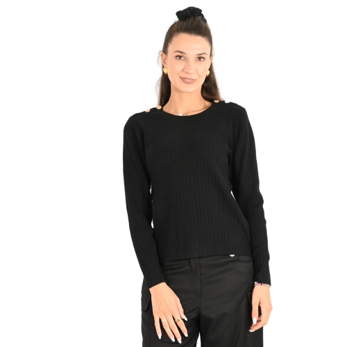 molly bracken maglia donna nero LA906CN