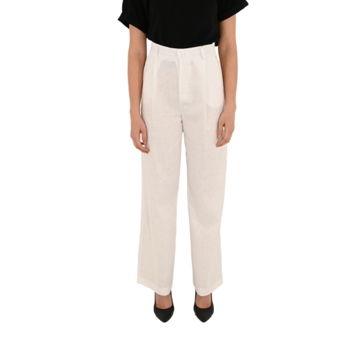 the lulù pantalone donna bianco TLL5900Z