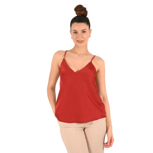 vicolo top donna rosso india TB0408