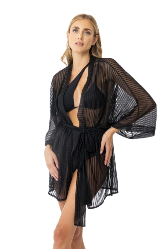 Aquaviva Kimono tulle nero