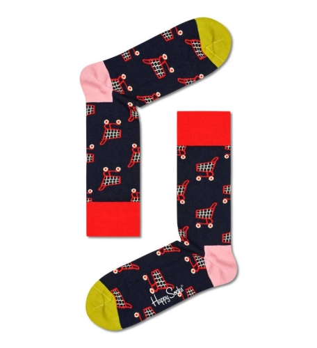 happy socks calzini donna blu rosso SHOP TIL YOU DROP SOCK/D