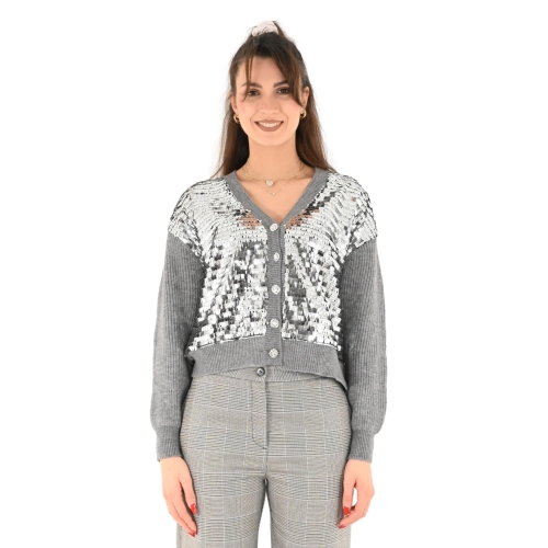 miss love cardigan donna grigio argento 01308