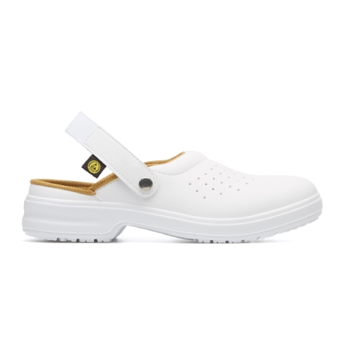 Exena Safeway Hi-Tech 00E101 OB E-A FO ESD SRC AIRING CLOG WH A0121V035 Zapatos de seguridad Hombre Blanco