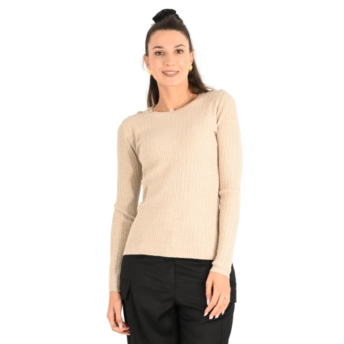 molly bracken maglia donna beige LA906CN