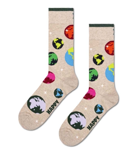 happy socks calzini donna beige PLANET EARTH/D