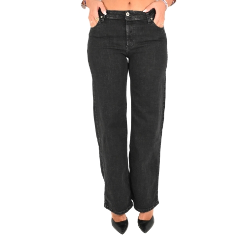 please pantalone donna nero denim P0QTAZXPFH