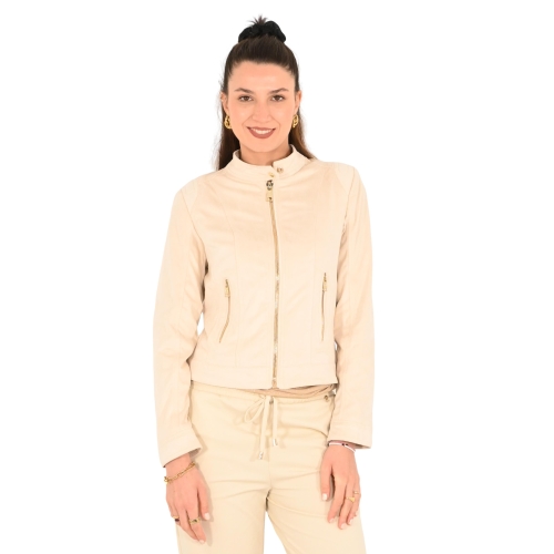 rinascimento giubbetto donna beige CFC0119609003