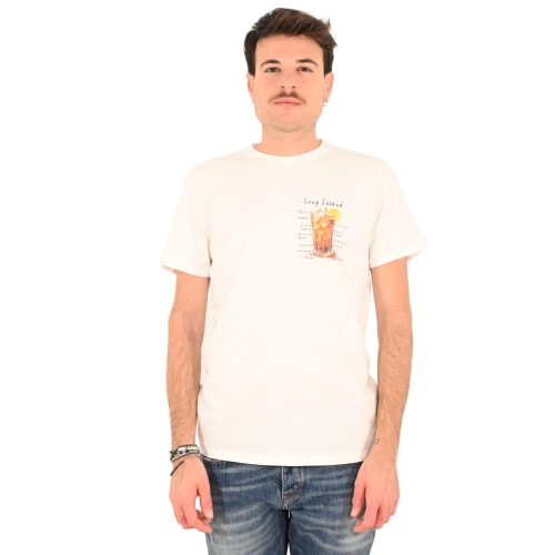 identiko bis t-shirt uomo bianco LONG ISLAND