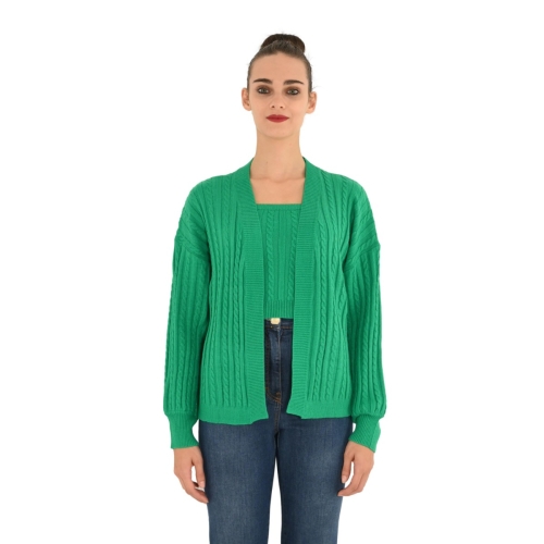 influencer cardigan donna verde J6262A