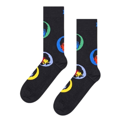 happy socks calzini uomo nero BEATLES BRIGHT SPOT/U