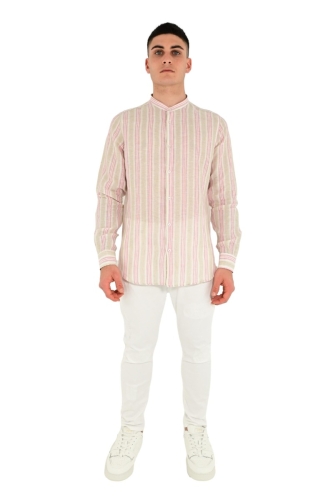 paolo di matteo camicia uomo beige rosa 2729 4004