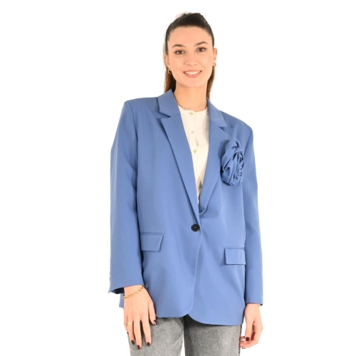 vicolo giacca donna azzurro TS0653