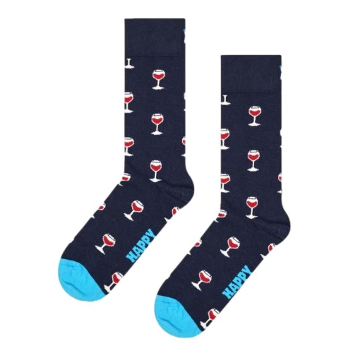 happy socks calzini uomo navy GLASS OF WINE/U