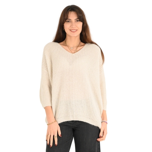 vicolo maglia donna panna 33112S