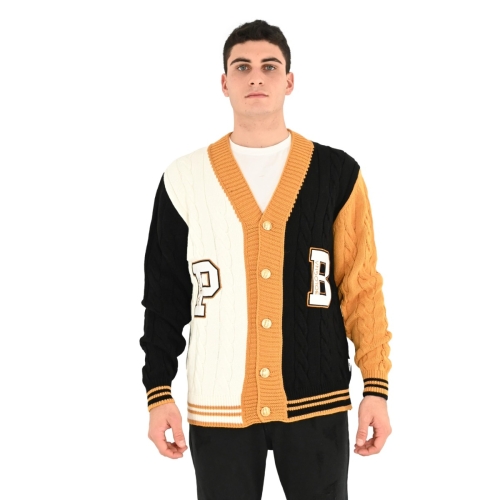 pablic cardigan uomo panna nero senape M 224000