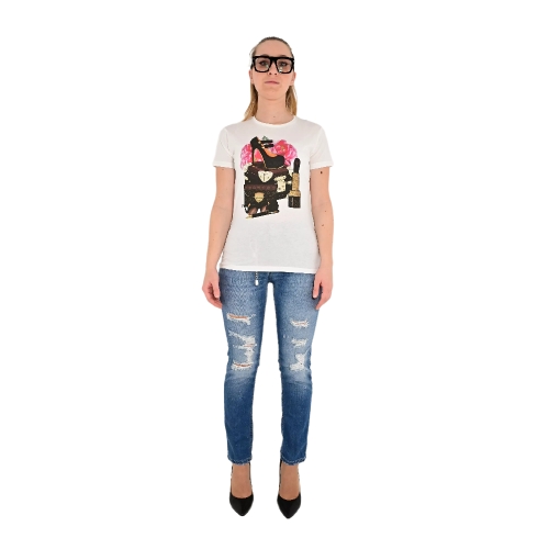 hiconika t-shirt donna bianco LADY DG714