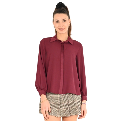 rinascimento camicia donna bordeaux rosso CFC0121801003