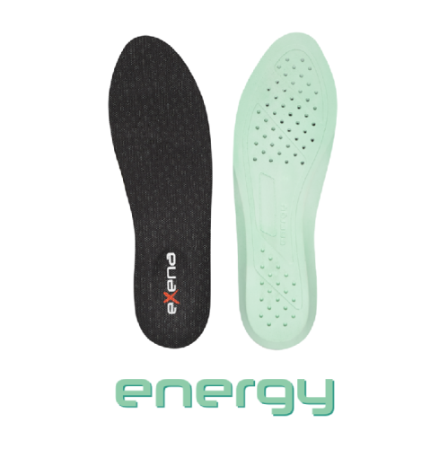 Exena Insoles WRAPPED INSOLES `` ENERGY '' A0136V021 Unisex Black Insoles