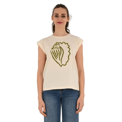 compania fantastica t-shirt donna beige 32C/42059