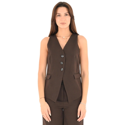 dixie gilet donna moro L605Z032