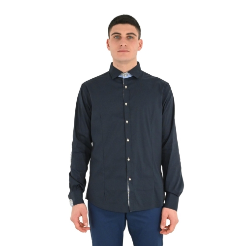 paolo di matteo camicia uomo blu 2239 2724