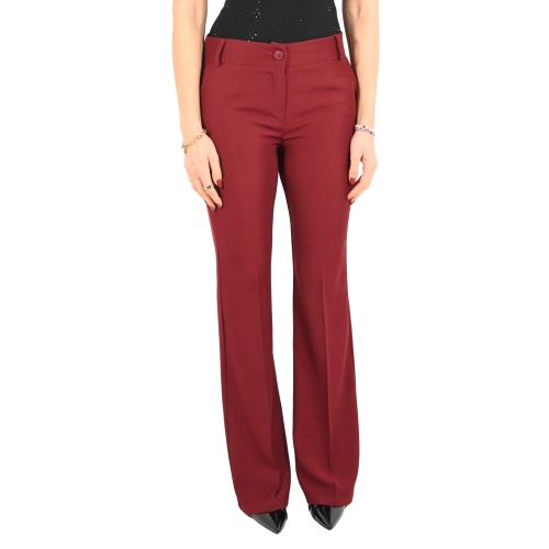 nuova moda pantalone donna bordeaux 3864