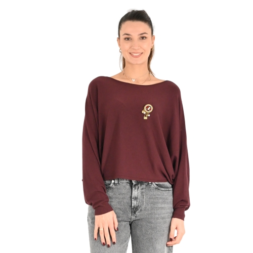 vicolo maglia donna bordeaux 22215S