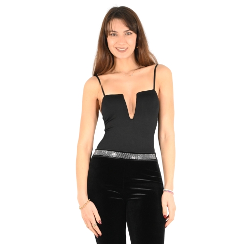 nuova moda body donna nero 3804