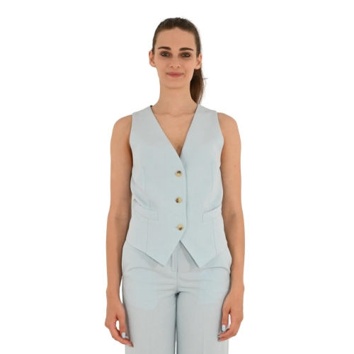 vicolo gilet donna celeste TE2103