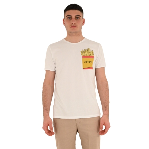 identiko bis t-shirt uomo bianco TAS CHIPS