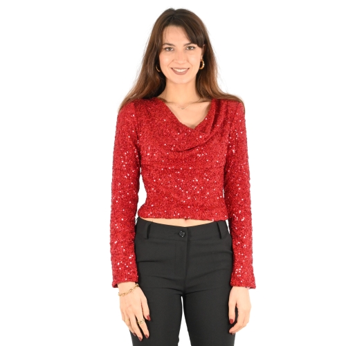 nuova moda top donna rosso 13285