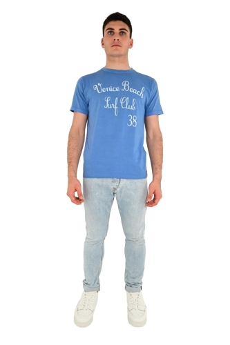 north pole t-shirt uomo celeste NX 609