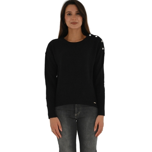 soya knits maglia donna nero SK 2471