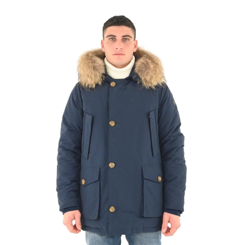 mixture parka uomo blu aperto X118