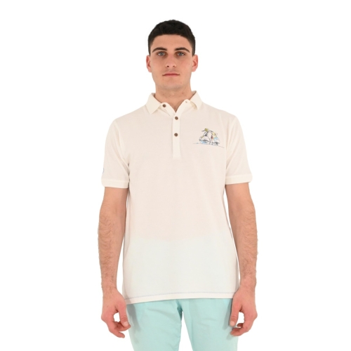 north pole polo uomo bianco NPX 703