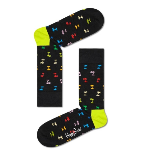 happy socks calzini donna nero PALM SOCK/D