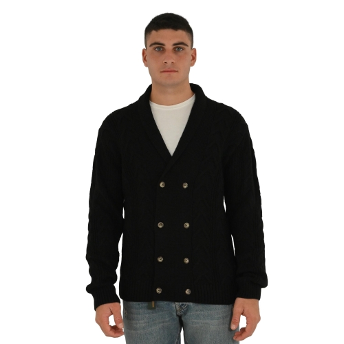 squad2 cardigan uomo nero MA016