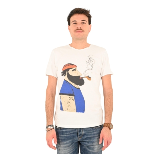 identiko bis t-shirt uomo bianco MARINAIO