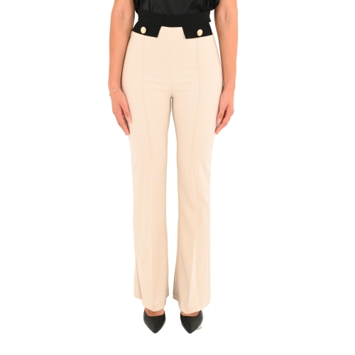 rinascimento pantalone donna beige chiaro CFC0019177002