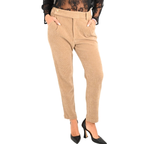 molly bracken pantalone donna beige T1691CN