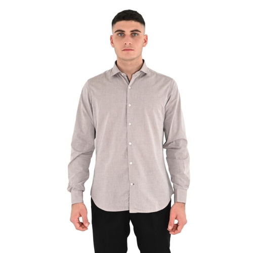 paolo di matteo camicia uomo taupe 2754 1203